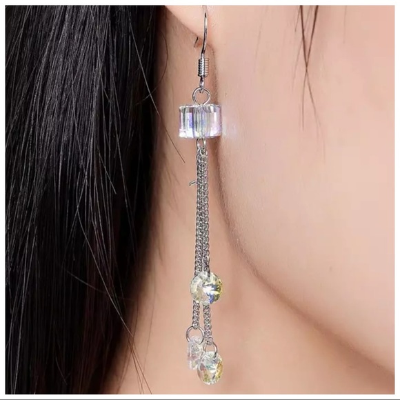 Swarovski Crystals The Bery AB Long Earrings - Picture 6 of 6